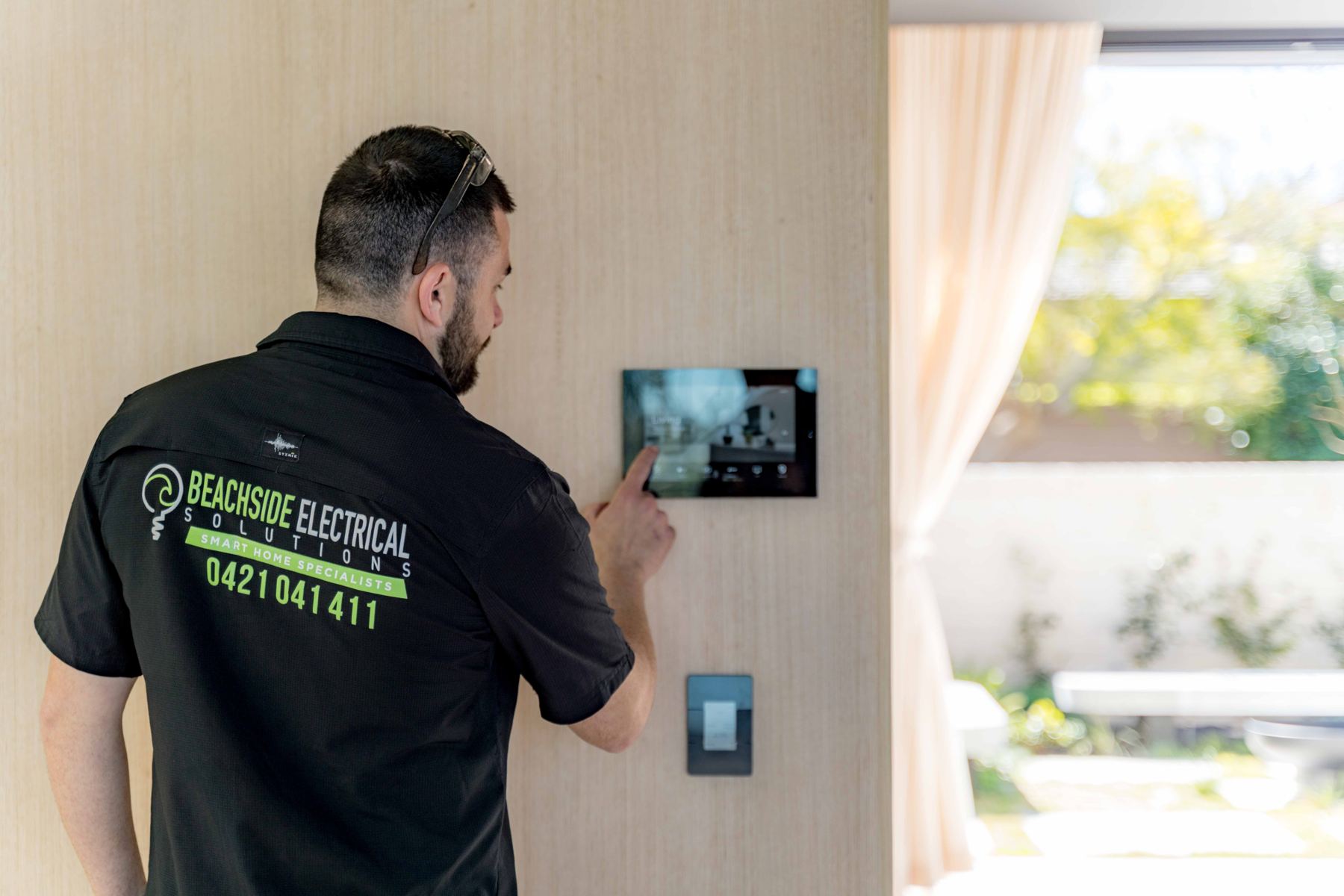 Savant touch panel in the Allambie Heights residence